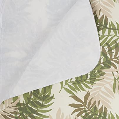 Tropical Fern Vinyl Fitted Round Tablecloth
