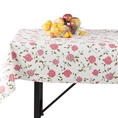 Printed Vinyl Tablecloth with Flannel Backing for The Home, Picnics, Events, Indoor and Outdoor Dining