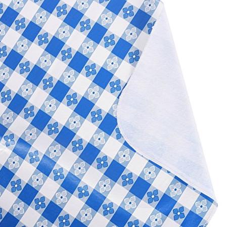 Checkered Vinyl Tablecloth with Flannel Backing for Restaurants, Picnics, Bistros, Indoor and Outdoor Dining