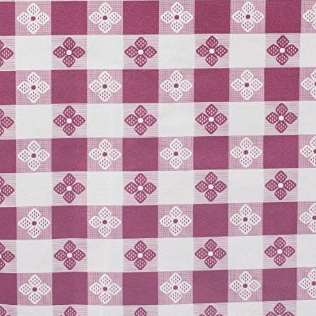 Checkered Vinyl Tablecloth with Flannel Backing for Restaurants, Picnics, Bistros, Indoor and Outdoor Dining