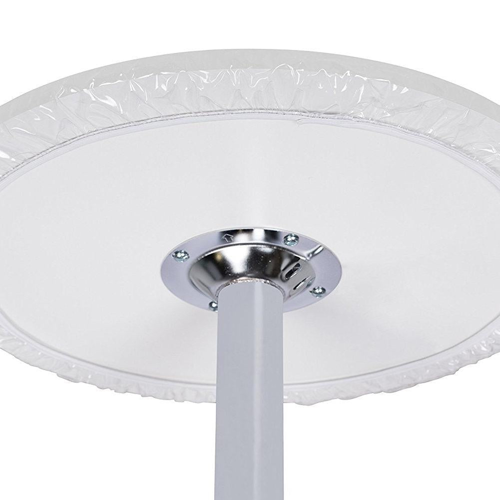 Heavy Duty Clear Vinyl Round Fitted Tablecloth (Table Cover) Elasticized Tablecloth Great for Protecting Your fine Tables and Table Linen