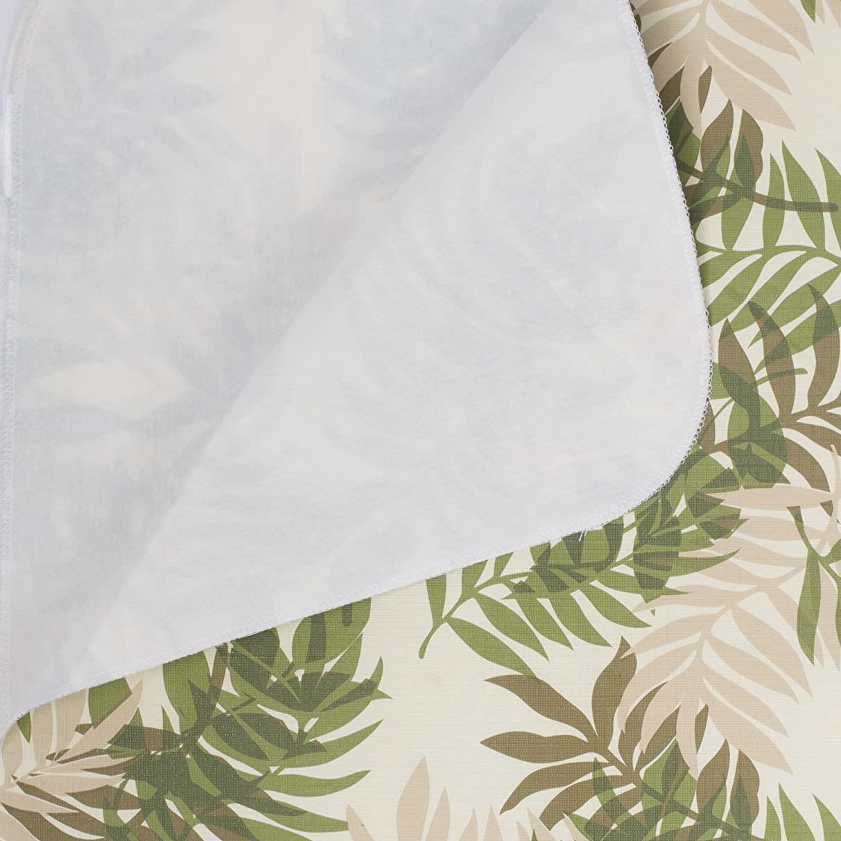 Tropical Fern Vinyl Fitted Round Tablecloth