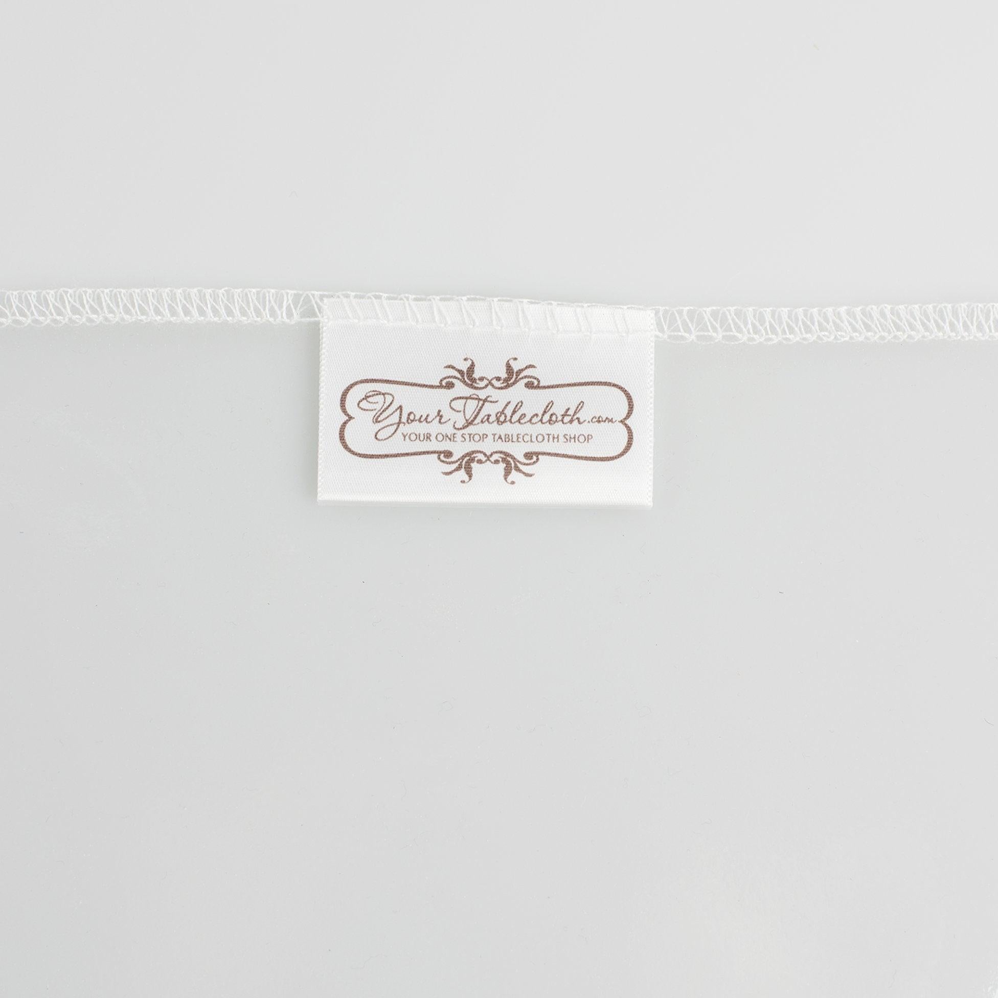 Clear Vinyl Tablecloth Heavy Duty 6-Mil Table Cloth Tablecloth Easy to Clean and Highly Durable Comes in White Hemmed Border