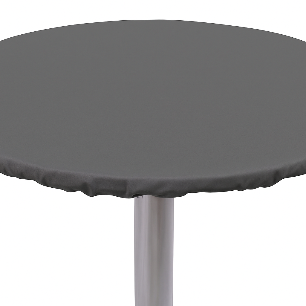 Heavy Duty Vinyl Round Fitted Tablecloth (Table Cover) with Flannel Backing Vibrant Colors Elasticized Tablecloth Great for Indoor and Outdoor Dining