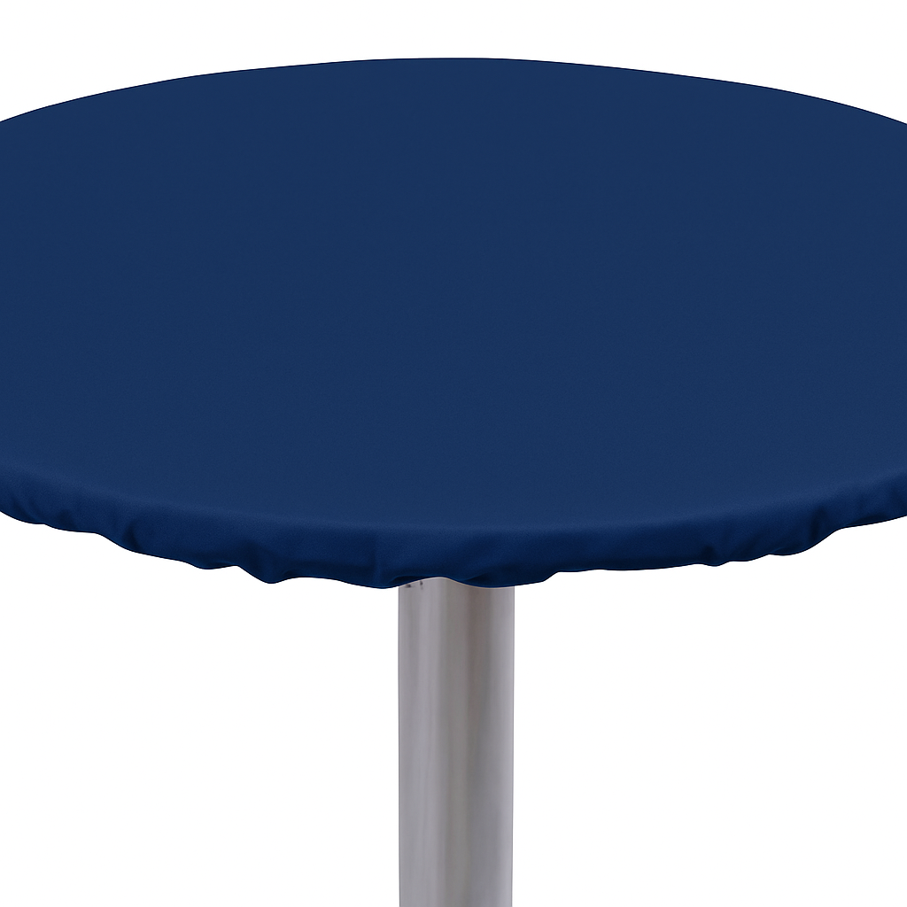 Heavy Duty Vinyl Round Fitted Tablecloth (Table Cover) with Flannel Backing Vibrant Colors Elasticized Tablecloth Great for Indoor and Outdoor Dining