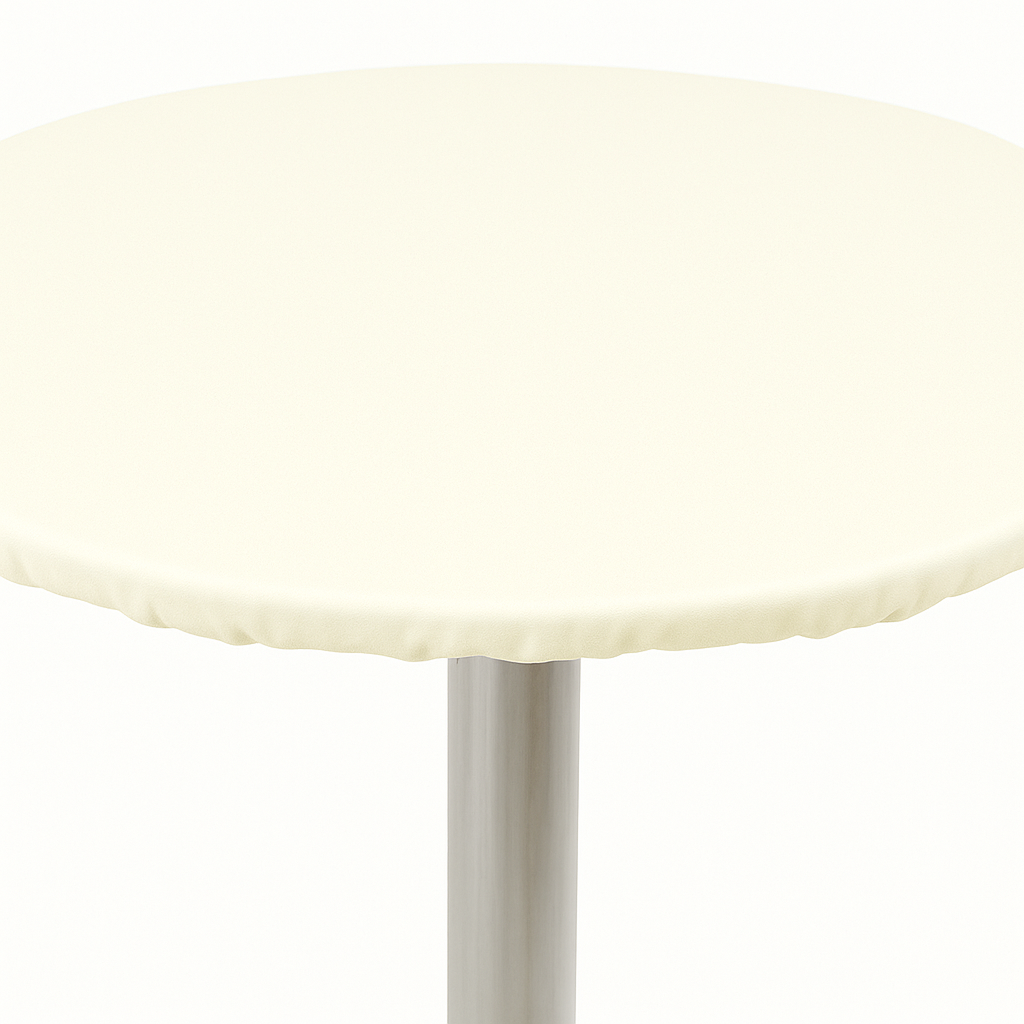 Heavy Duty Vinyl Round Fitted Tablecloth (Table Cover) with Flannel Backing Vibrant Colors Elasticized Tablecloth Great for Indoor and Outdoor Dining