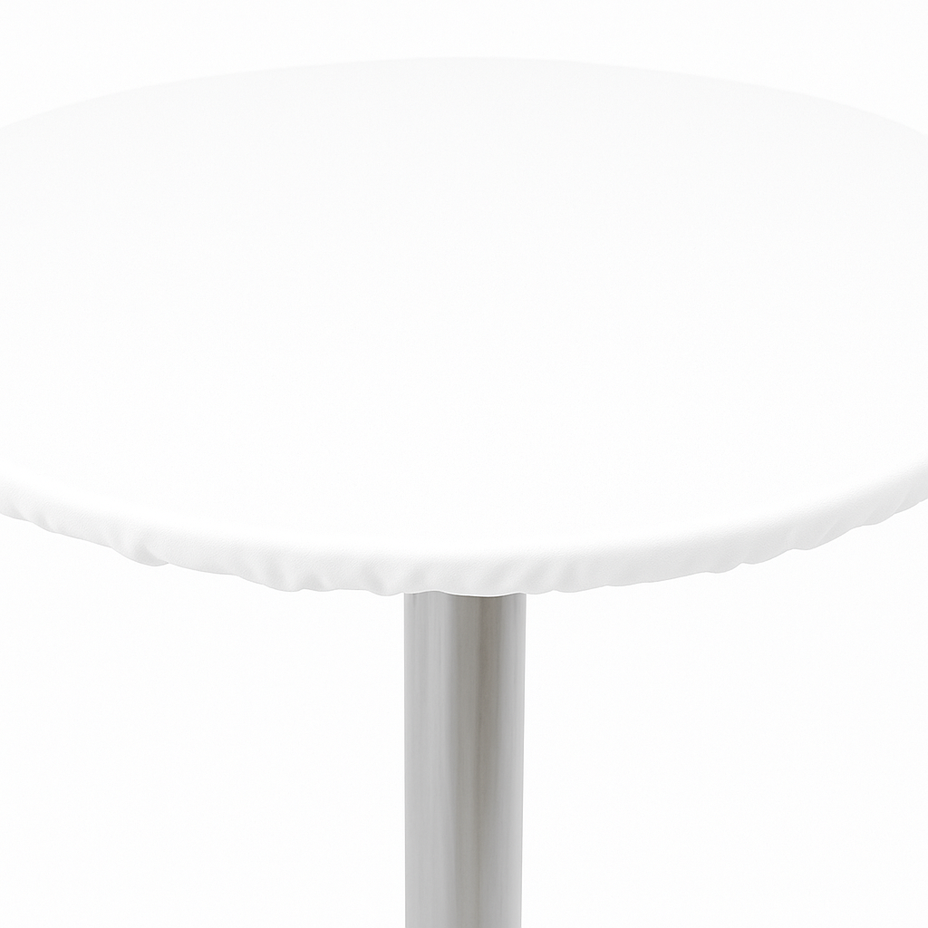 Heavy Duty Vinyl Round Fitted Tablecloth (Table Cover) with Flannel Backing Vibrant Colors Elasticized Tablecloth Great for Indoor and Outdoor Dining