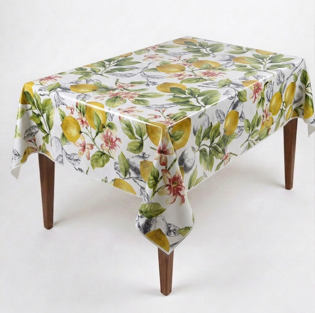 Oil Cloth Tablecloth – Waterproof Oil Cloth Fabric TableCloth (Square/Rectangle)