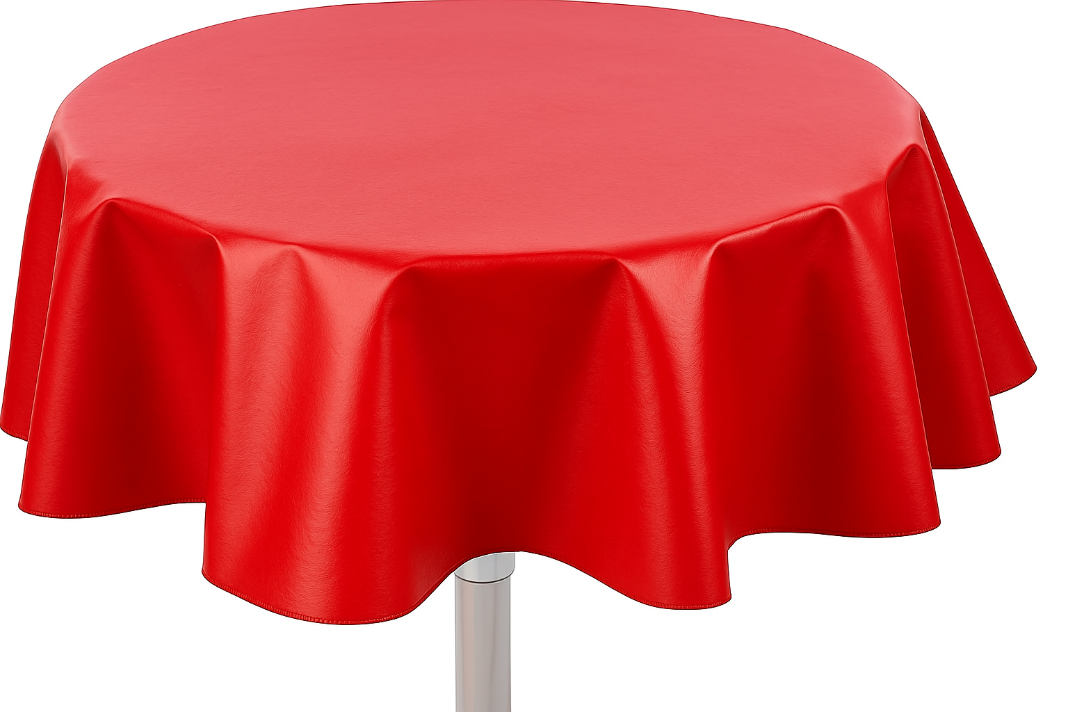Heavy Duty Flannel Backed Round Vinyl Tablecloth 6 Gauge Thickness, Indoor and Outdoor & Easy to Clean