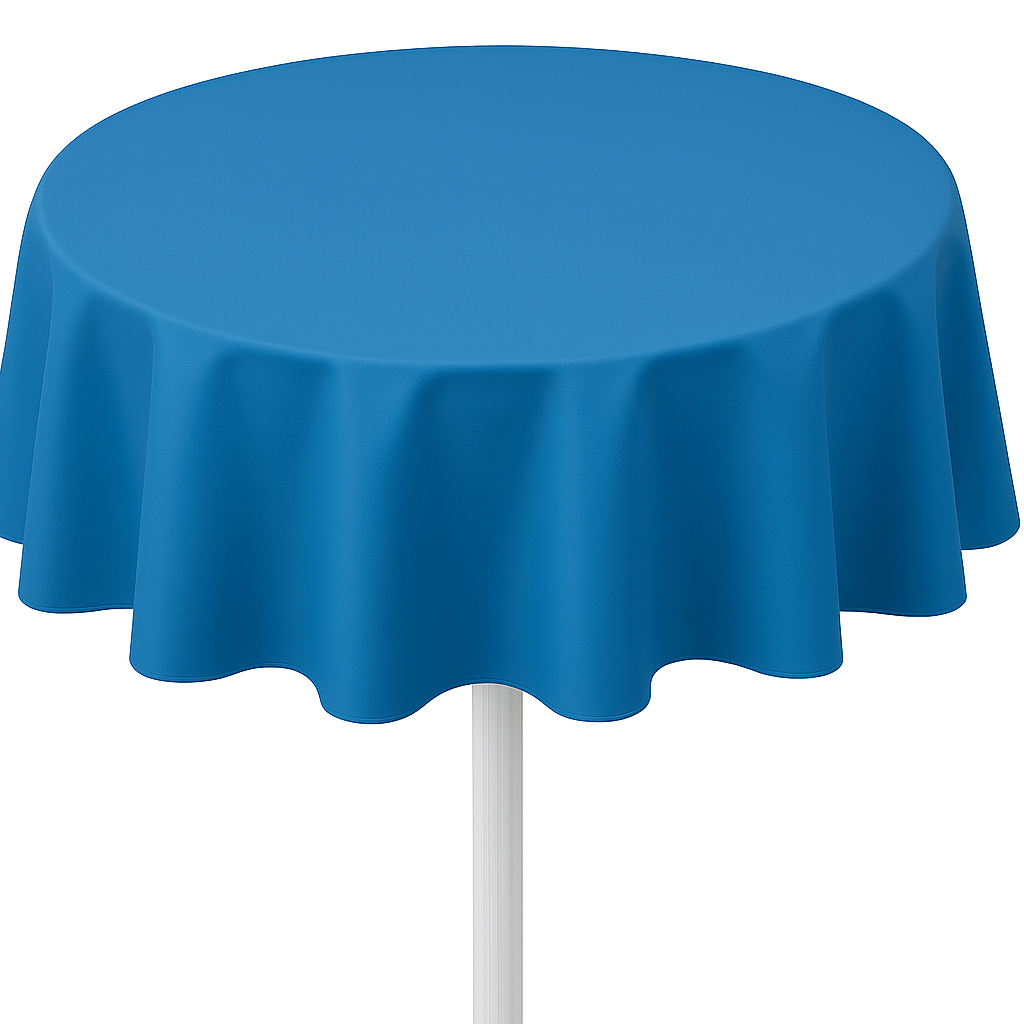 Heavy Duty Flannel Backed Round Vinyl Tablecloth 6 Gauge Thickness, Indoor and Outdoor & Easy to Clean