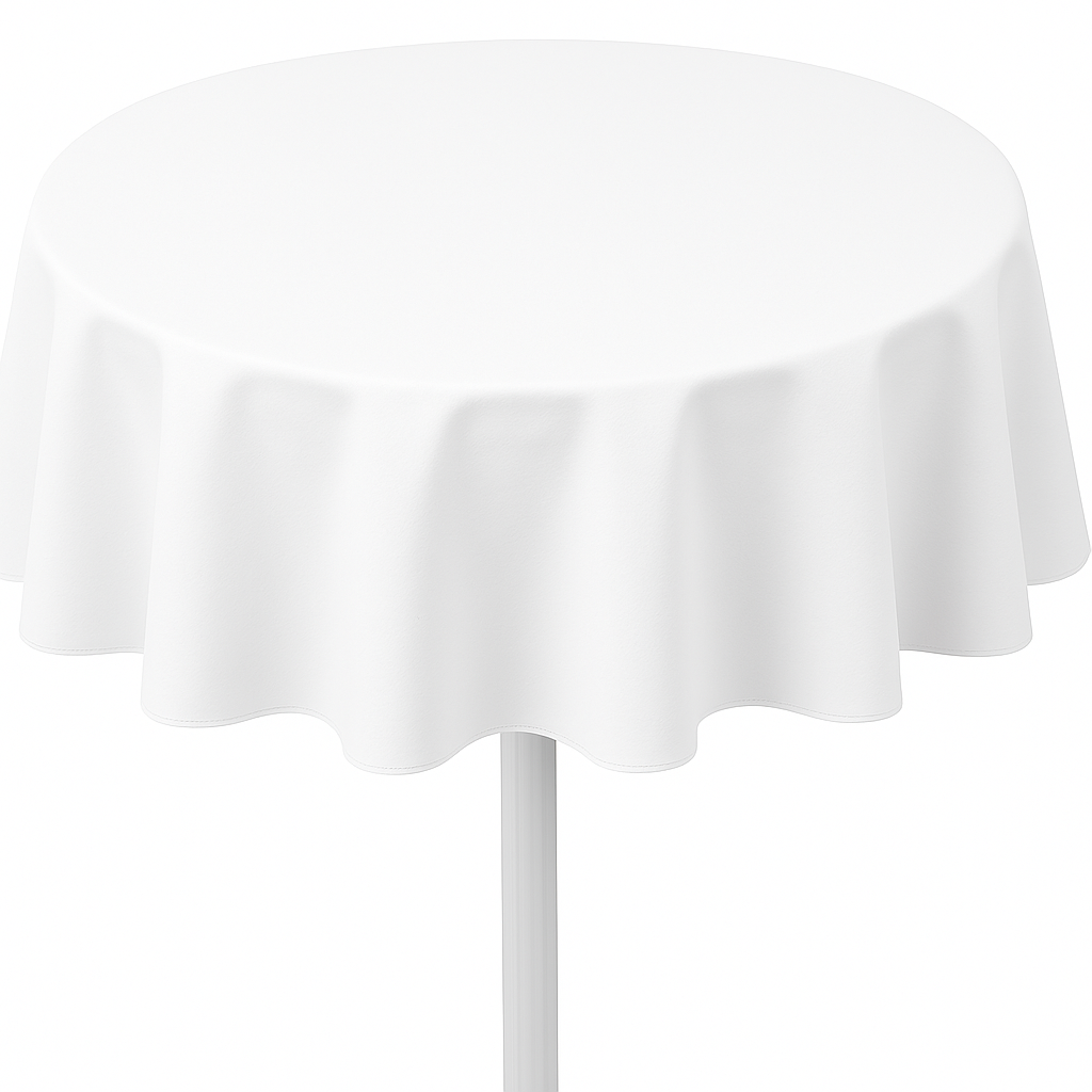 Heavy Duty Flannel Backed Round Vinyl Tablecloth 6 Gauge Thickness, Indoor and Outdoor & Easy to Clean