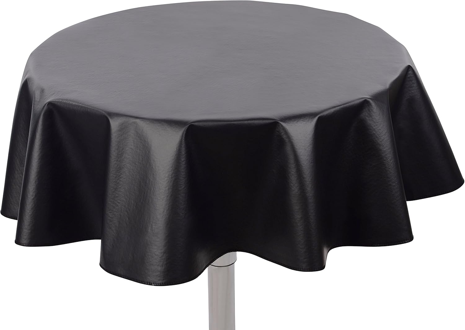 Heavy Duty Flannel Backed Round Vinyl Tablecloth 6 Gauge Thickness, Indoor and Outdoor & Easy to Clean