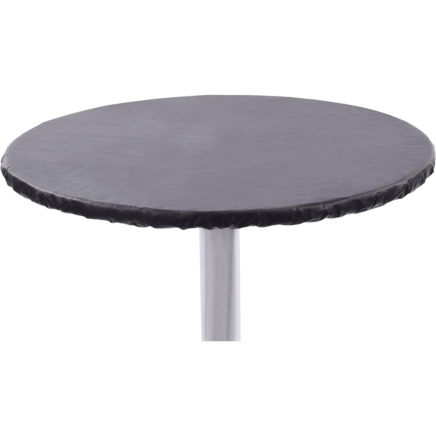 Heavy Duty Vinyl Round Fitted Tablecloth (Table Cover) with Flannel Backing Vibrant Colors Elasticized Tablecloth Great for Indoor and Outdoor Dining