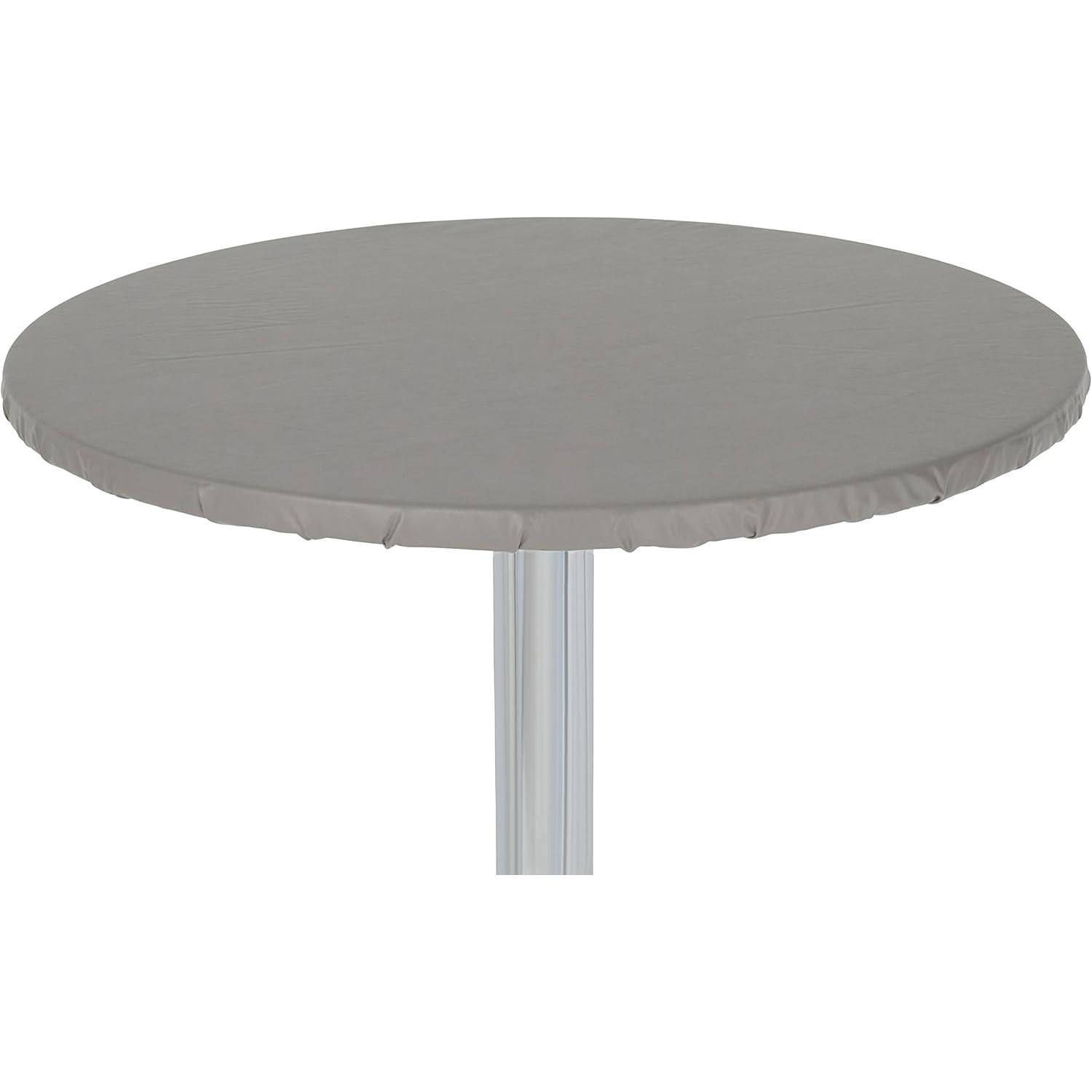 Heavy Duty Vinyl Round Fitted Tablecloth (Table Cover) with Flannel Backing Vibrant Colors Elasticized Tablecloth Great for Indoor and Outdoor Dining