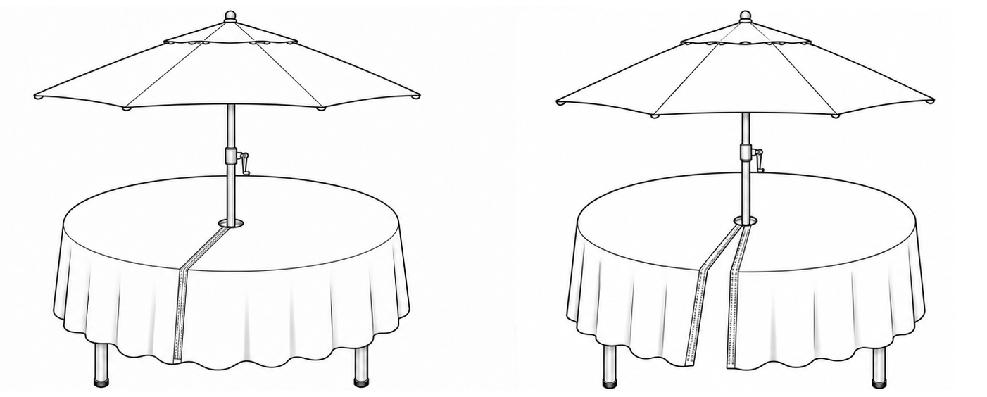 Umbrella Hole with Velcro Closure Add-On