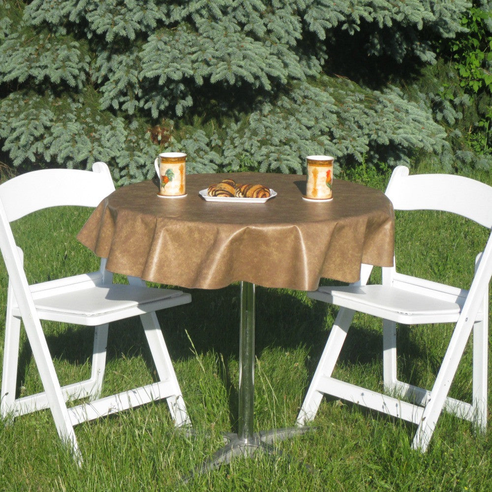 Camel Print Round Vinyl Tablecloths